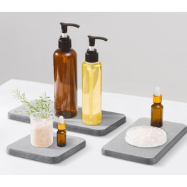 Water Absorbent Diatomite Tray,4 pcs Water Absorbent Stone Tray Quick Drying Soap Tray Fast Drying Stone Sink Tray Diatomaceous Earth Soap Dish Diatomite Coasters,For Bathroom Kitchen(Grey)