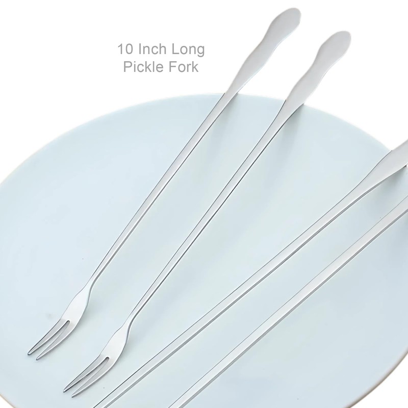 10 Inches Long Pickle Fork, 5 Pcs Long Handle Olive