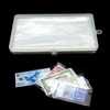 Dollar Bill Holder with Storage Box, Pack of 100 Transparent