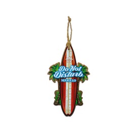Do not Disturb Welcome Hawaii Surfboard Door Knob Hanger Aloha Mahalo Sign