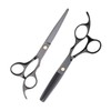 BIUDECO 2pcs Professional Hair Cutting Scissors Black Barbers Shears for