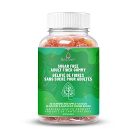 BeLive BeLive Fiber Gummies - Prebiotic Fiber Supplement with Chicory Root & Inulin for Digestive Support & Overall Gut Health I Vegan, Sugar Free Gummies for Adults & Children | 60 Ct - Apple Flavor