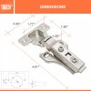 TOUCH Soft Close Cabinet Hinges, 3/4" Full Overlay 105° Face