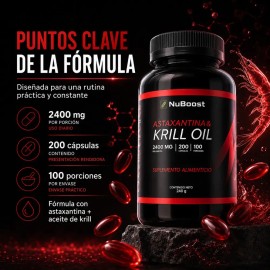 Aceite De Krill Omega 3 200 Cápsulas 100 Porciones