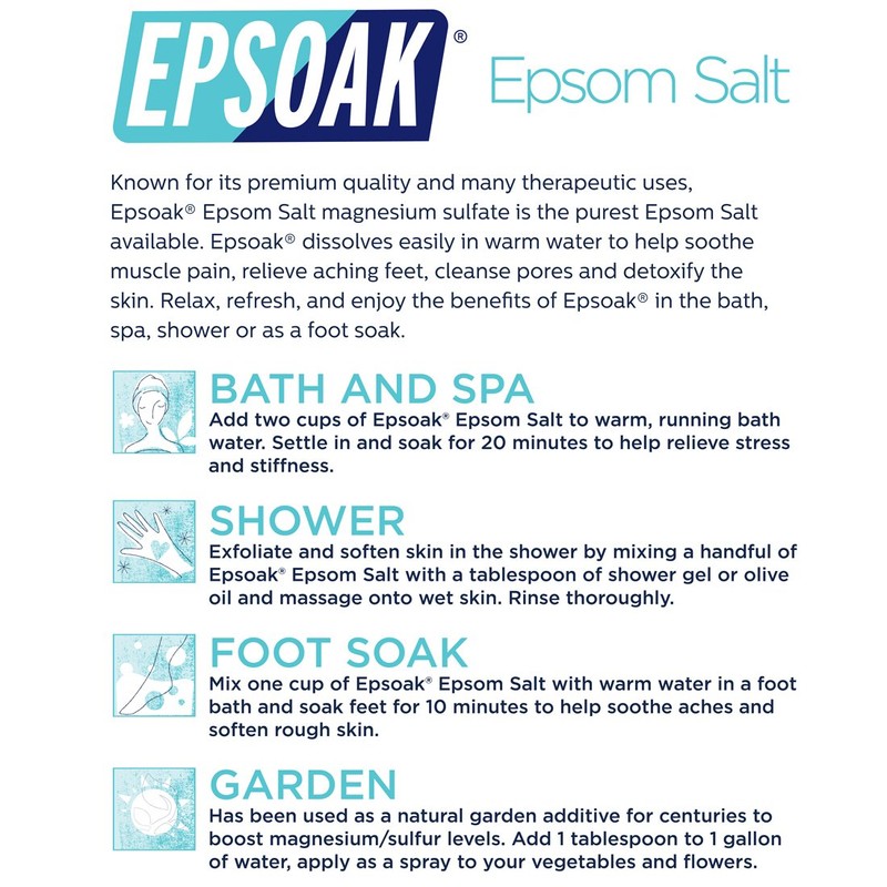 Epsoak Epsom Salt 10 lb. Magnesium Sulfate USP. (Qty. 1