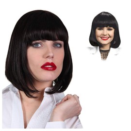 Joan Short Pageboy color RED - Enigma Wigs Straight Bangs Curled Ends Women Page Bob Cosplay Disco Bundle Costume Wig Care Guide