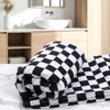 Sucrain 2 Pcs Checkered Hand Towels Black and White Bath