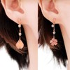 CHERRY Knot Earrings, Cherry Blossoms, Flowers, Non-Hole Earrings, Plated, Flowers,
