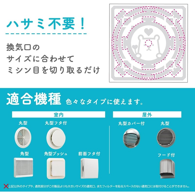 Toyo Aluminum Dust Removal Filter, Ventilation Fan, Just Stick On,
