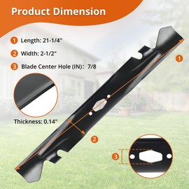 742P05177A-X Mulching Mower Blades Compatible With Cub Cad et 42" Decks XT1-LT42 XT2-LT42, 490-110-C202 lawn Mower Blade Fit for Crafts man T2200, Replace 742-05177A-X 490-110-Y202, 2 Pack With Gloves