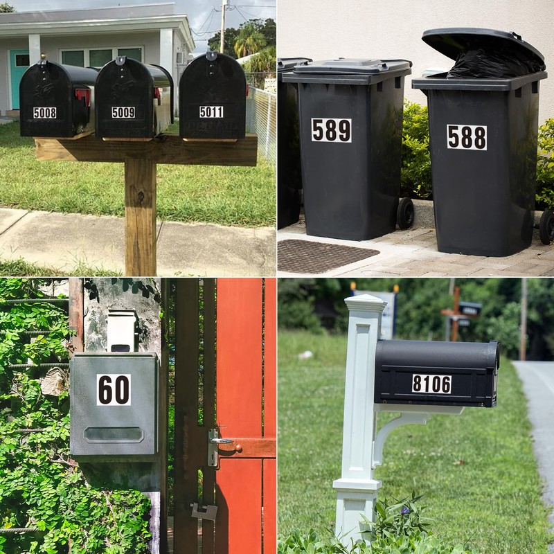2 Inch Self Adhesive Numbers for Mailbox, Reflective Mailbox Number