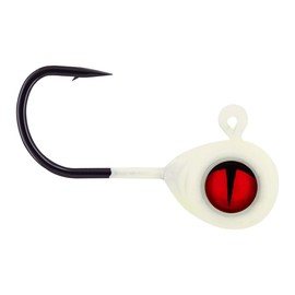 Northland Fishing Tackle Tungsten Crappie King Jig for Crappie, Bluegill, & Other Panfish, 1/8 Oz, Super-Glo White, 2 Jigs Per Pack