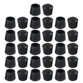sourcing map 32pcs Chair Leg Tips Caps 19mm 3/4 Inch Rubber Furniture Table Feet Cover Floor Protector Reduce Noise Prevent Scratches Black