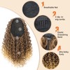 Rafabcici 16 Inch Kinky Curly Deep Wave Drawstring Ponytail Extension