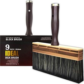 Kingorigin 9 inch 1 Piece Deck Stain Brush Work with Stain,Paint and Sealers，Wall Brush,Paint Brush,Clean Brush