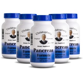 Christopher's Original Formulas Pancreas Formula - Pancreas Cleanse Detox & Repair - Probiotics for Digestive Health - Pack of 5