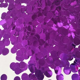 Purple Foil Confetti 0.6 inch,Round Purple Confetti，Shiny Purple Confetti for Party Decoration or Filled Balloons,(3.52 oz)