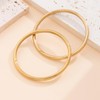 Inactwin 4mm 18K Gold Plated Bracelet for Women Stacking Stainless