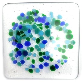 Peacock Lane Frit Blend Coarse Bullseye Glass COE 90 Fusible - 4 Ounces