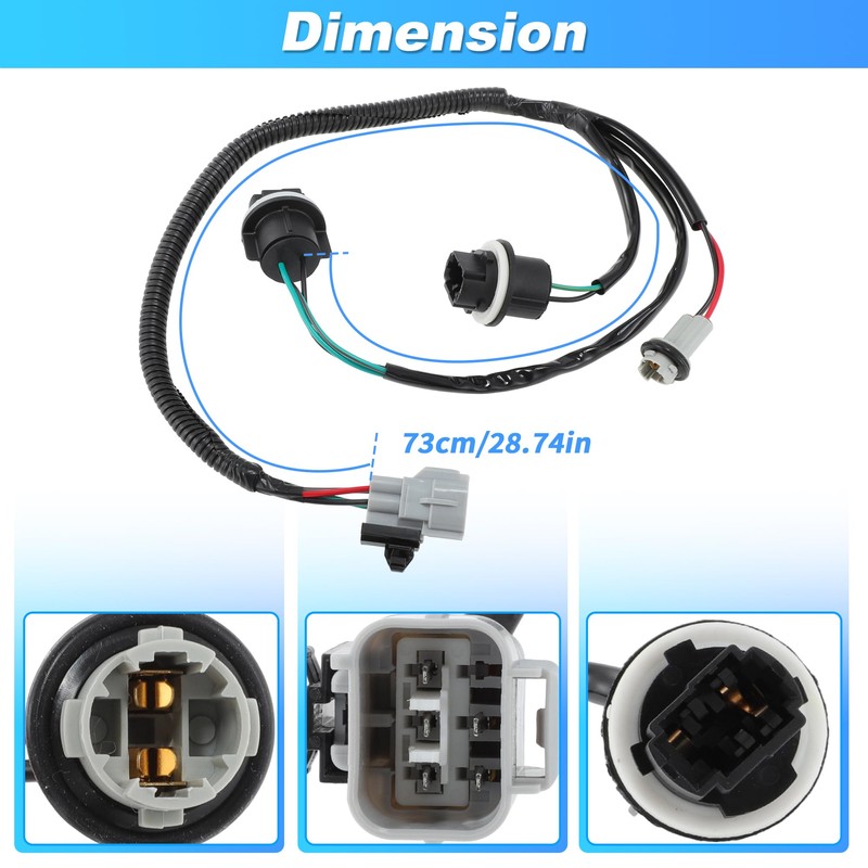 INFINAUTO 81565-0C070 Left Tail Light Socket Wiring Harness for Toyota