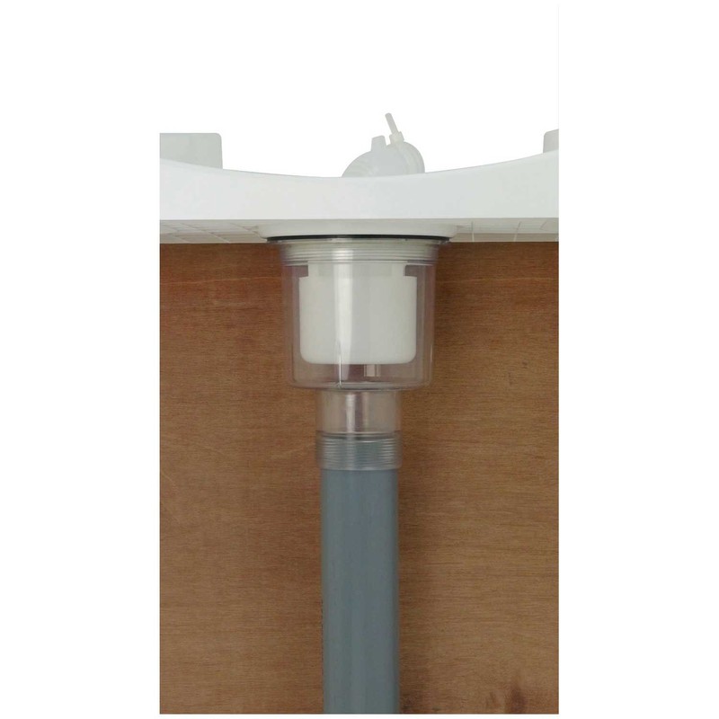 Kakudai 426-154-W Vertical Pull Trap for Washing Machine Bread White