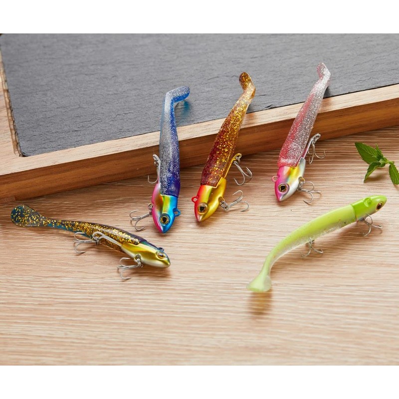 Blue Storm Lure, Flounder, Jig Head, Worm, 0.6 oz (16