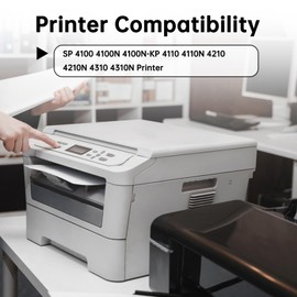VOOHOOD SP4100 High Yield Black Toner Cartridge 1 Pack, 402809/ 406997 Type 120 Compatible with Ricoh Aficio SP 4100 4100N 4100N-KP 4110 4110N 4210 4210N 4310 4310N Printer | 15,000 Pages