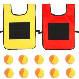 Pyuyan Pack of 2 Sticky Vest Outdoor Throwing Game, Ball Vests, Game Throwing Ball Vests, Vests Ball Game Children for Children, Indoor and Outdoor Throwing Games (A)