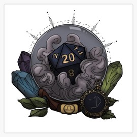 Leyland Designs Libra D20 - Tabletop Gaming Dice - The Astrology Collection Bumper Sticker Window Water Bottle Decal 5""