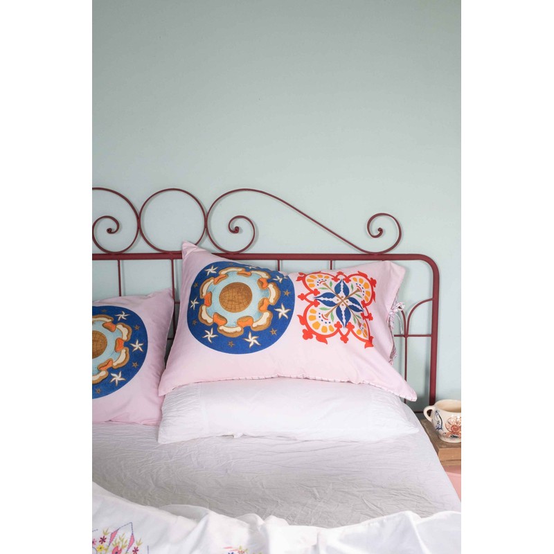 Lazybones Organic Cotton Pillowcase Set - Astral