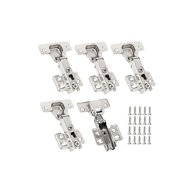 5 Pares Bisagra Bidimensional Recta 35mm Cobertura Completa 110 Grados
