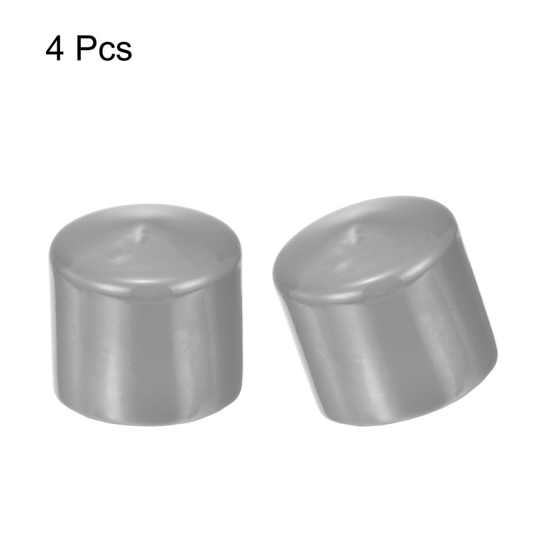 sourcing map 4pcs Rubber End Caps 52mm ID Vinyl Round
