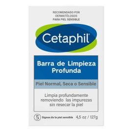 Jabón Barra Cetaphil Limpieza Profunda Cuerpo Y Rostro 127g