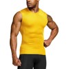 TSLA Men's Sleeveless Workout Shirts, Dry Fit Running Compression Cutoff