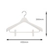 Shinkohanger Mono Closet Suit Hanger Clip 45 with Skirt Clip,
