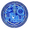 Feng Shui 5 PCS Blue Elephant & Rhino Sticker Peace