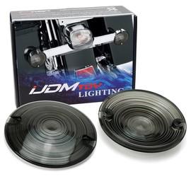 iJDMTOY Tinted Black Smoked Flat Turn Signal Light Lens Covers Compatible With Harley Davidson Touring Electra Glide Road King Sportster Motorcycle Bike Copper