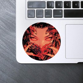 Medium 100mm 'Geisha Oni Anime Manga Girl Japanese' Permanent Sticker Decal for Cars/Windows/Bins/Walls etc (DW00121689)