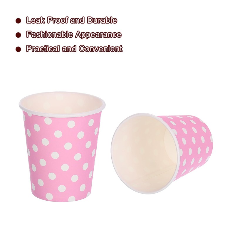 sourcing map Disposable Paper Cups, 50 Pack 9 OZ Party
