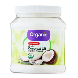 Organic Unrefined Virgin Coconut Oil with No Artificial Flavors or Preservatives (54 Fl Oz)