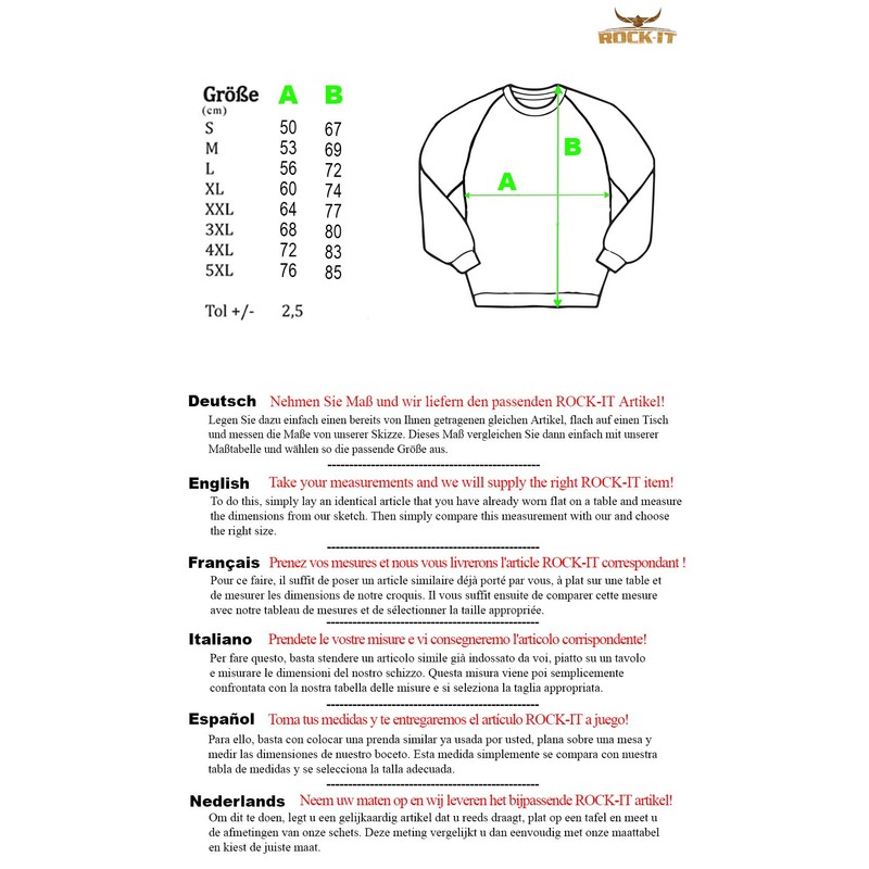 ROCK-IT Apparel Sweatshirt Men's Raglan 2 Tone Crew Neck Sweater