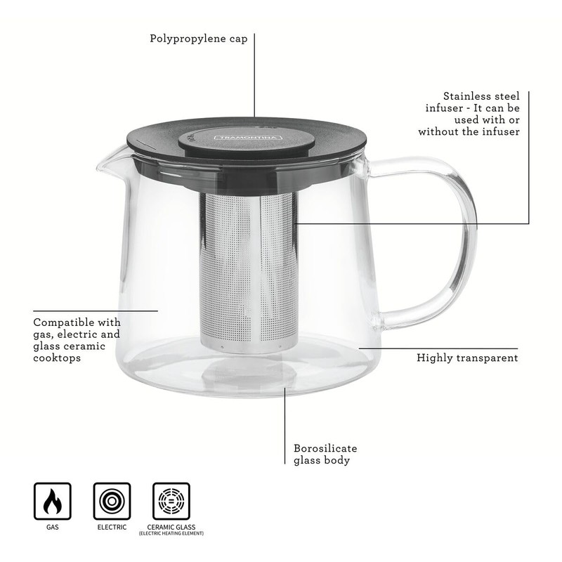 Tramontina Teapot with Infuser (900ml)