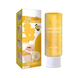 Mascarilla de Cera para Manos de 30ml, Cáscara de Oro de 24k para Botella, Leche Y Miel, Exfoliante, Blanqueamiento, Herramienta para el Cuidado de las Manos, Hidratante, Nutritivo