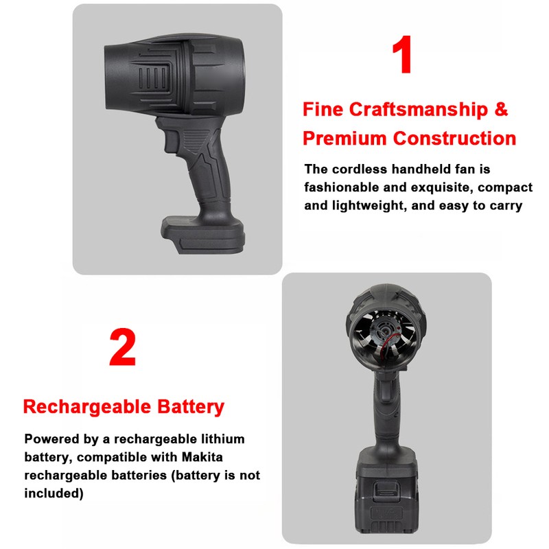 Handheld Jet Fan 500g High Thrust Violent Fan Brush Motor