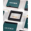 GUOKE Flat Back Earrings, 14K Gold Plated Dangle Helix Cartilage