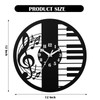 CIGERA 12 Inch Music Wall Clocks with Musical Note and