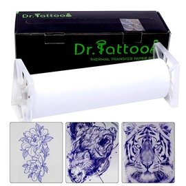 Tattoo Transfer Paper ，Tattoo Thermal Stencil Paper for Tattoo Transfer Kit Tattoo Supplies，Tattoo Stencil Paper- 100 Feet Roll ，New and Improved Formula (A4 Roll)，Travel Tattoo Transfer Paper