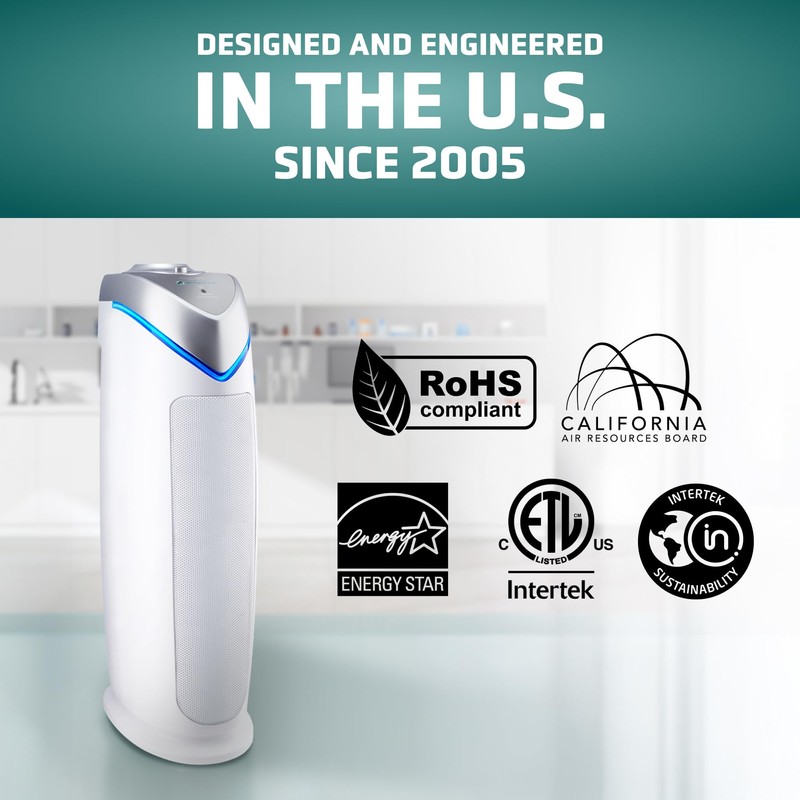 GermGuardian Air Purifier for Home with HEPA Pure Filter, for