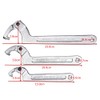 TOOLSTAR Hook Wrench C Wrench 32-76mm Adjustable Hook Wrench Chrome