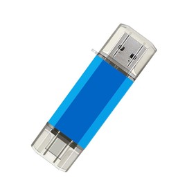 2-Pack 32GB USB C Flash Drive Dual Flash Drive Type C + USB A Memory Stick Jump Drive 2-in-1 Thumb Drive for Storage and Backup (32GB*2 Black&Blue)